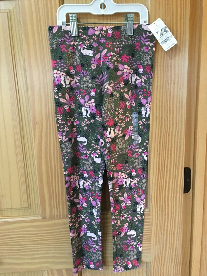 NWT Carter's Cats Leggings Kid Girls Green Many Sizes - Image 1 of 1