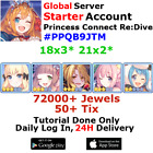 [En] Priconne! Princess Connect! Re:Dive 18X3* Starter Account 50+Tix 72000+Jewe