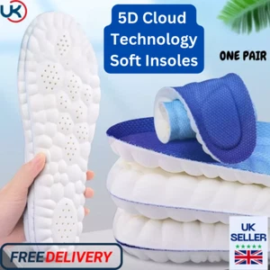 5D Memory Foam Insoles with Air Cushion – Shock Absorbing Shoe Inserts Unisex - Picture 1 of 13
