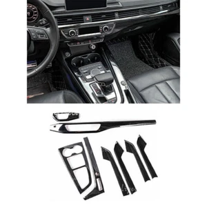 For Audi A4 A5 2017-2024 Black Titanium Interior Decoration Full Kit Cover 8pcs - Picture 1 of 10