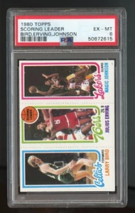 1980 Topps Larry Bird Julius Erving Magic Johnson RC PSA 6 EX-MT - Picture 1 of 2