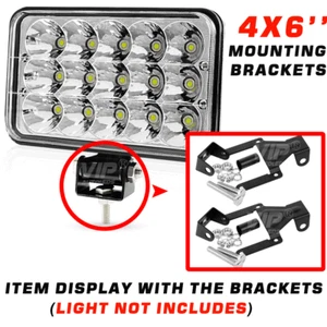 Universal 4x6"Inch Square LED Headlight Mounting Brackets Base Mount Brackets - Picture 1 of 3