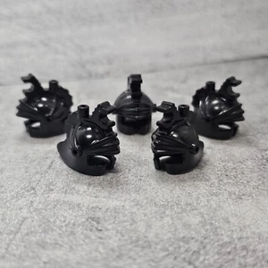 5pack Custom Classic Knight Helmet Black Block Accessory for Minifigures gt2tk46 - Picture 1 of 3