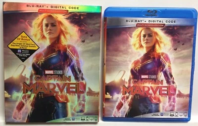 Captain Marvel (Blu-ray,2019) w/Embossed Foil Slipcover! Brie Larson,MINT! - Image 1 of 4