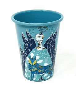 Danica Studio Birdland Cup Tumbler Metal Enamel Blue Peacock Rabbit Fox Forest - Bild 1 von 14