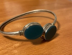Pulsera vintage de plata de ley 925 de ónix verde - Imagen 1 de 4