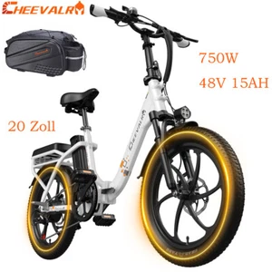 20 Zoll Elektrofahrrad 750W 48V 15AH klappbar Ebike 35KM/H 150KM Damen/Herren - Bild 1 von 22