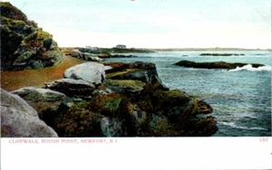 1900s UDB Unused Scenic RI Postcard Cliffwalk Rough Point Newport Rhode Island - Picture 1 of 2