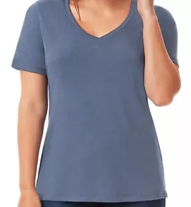 Essential Women's V- Neck T-Shirt XXL Blue - Picture 1 of 3