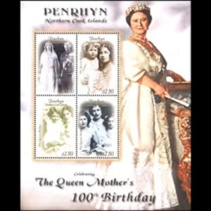 Penrhyn 2000 - Queen Mother 100th Birthday - Sheetlet - MNH - Picture 1 of 1