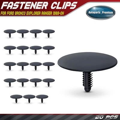 Clip de retención de aislamiento de capó de nailon de 7,9 mm 20 piezas para Ford Bronco Explorer Ranger Foto 1 de 4