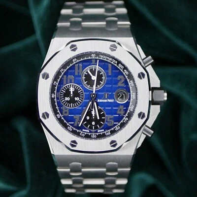 Audemars Piguet Royal Oak Offshore Платиновый Кирпич Синий КАК НОВЫЙ ПОЛНЫЙ КОМПЛЕКТ 26470PT - Изображение 1 из 4