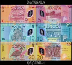 SAMOA SET 3 PCS 5, 10 & 20 TALA ND 2023 (2024) Pick-47-48-49 POLYMER NEW-UNC - Picture 1 of 4
