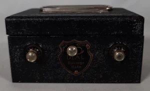 "Banca monete metalliche vintage quadrante cassaforte risparmio cassaforte 4""x3""x2""" - Foto 1 di 6