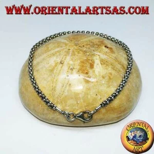 Bracciale in argento 925 ‰ maglia veneziana tonda da mm.27 chiusura moschettone - Foto 1 di 7