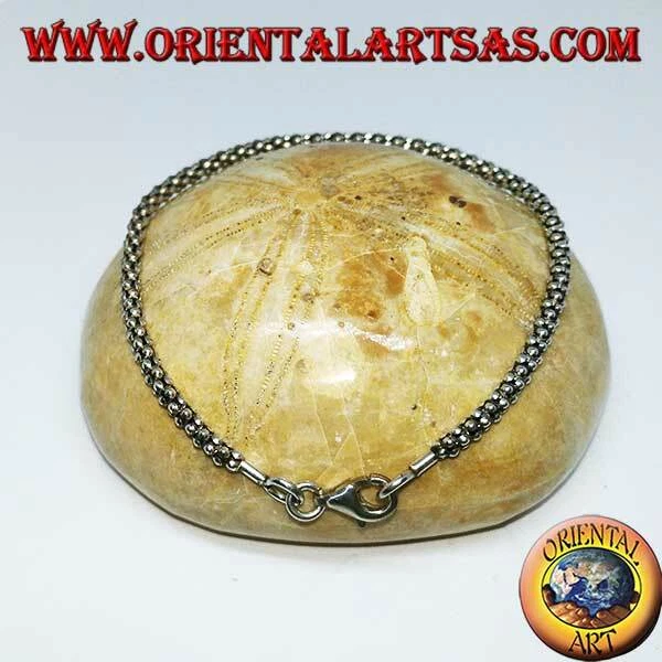 Bracciale in argento 925  ‰ maglia veneziana tonda da mm.27 chiusura moschettone - Immagine 1 di 1