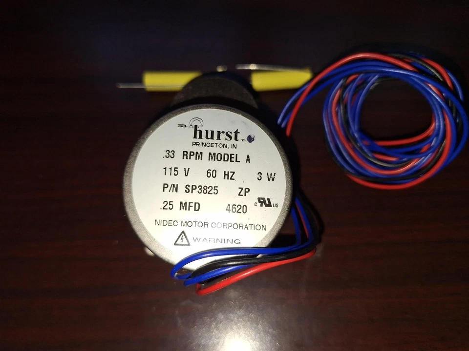 Motor Separador Hurst SP3825 Modelo A NLA .33 RPM 115V 60Hz 3W .25 MFD (Nuevo 2/3) Foto 1 de 2