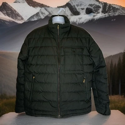 Fjall Raven Men's XL Goose Down Green Coat Jacket Waxed G1000 - Image 1 of 4