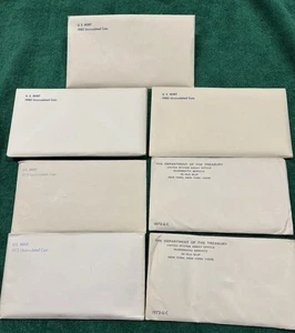 Lot Of Eight US Mint Uncirculated Proof Sets: Two 1972, Two 1975, Four 1980 - Picture 1 of 7