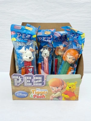 NIB PEZ Disney Winnie The Pooh Darby Buster 5 Dispensers 1 Retail Display Box - Image 1 of 4