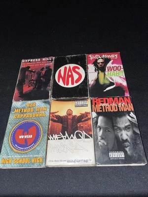Method Man NAS Cypress Hill Wu Tang RZA Redman rare rap hip-hop 6 cassette lot - Image 1 of 4