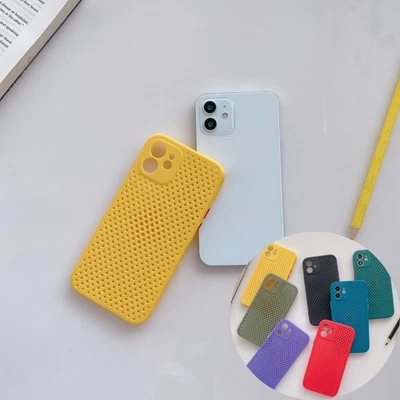 Heat Dissipation Breathable Soft Silicone Phone Case for iPhone 14 13 12 11 8 7 - Image 1 of 4