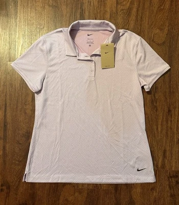 NUEVO Nike Mujeres Polo Top Manga Corta Geométrico Poliéster Rosa Talla M DH2320-530 Foto 1 de 4