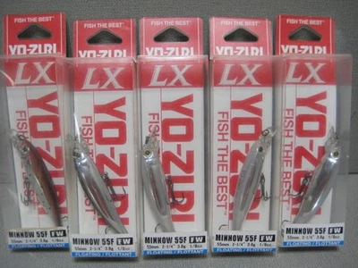 YO-ZURI 55F FLOTANTE MINNOW ¡ENVÍO GRATUITO!  LOTE DE 5 NUEVOS Foto 1 de 2