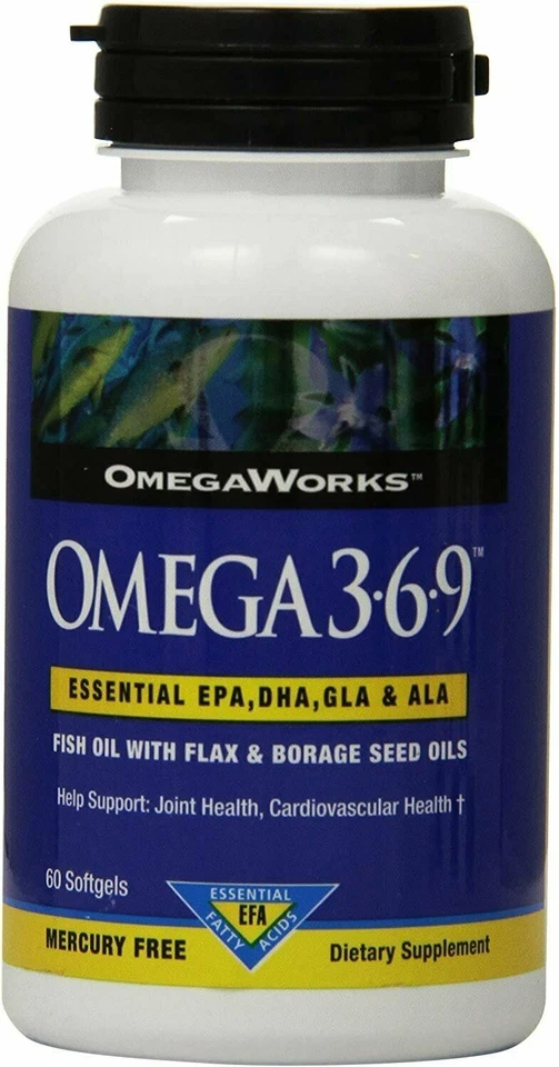 Omegaworks Omega 3-6-9 Softgels 60 Capsules