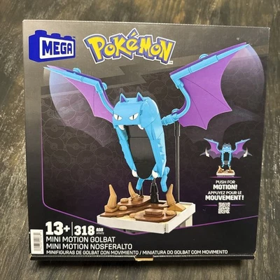 MEGA Pokemon Mini Motion Golbat Bat Figura Conjunto de Construção (HTH72) LACRADO ENVIO RÁPIDO - Imagem 1 de 4