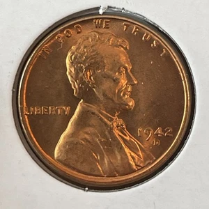 1942-D 1C RD Lincoln Cent F5744 - Bild 1 von 2