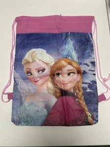 Disney Anna & Elsa + Frozen Figuren rosa/blau Kordelzugbeutel/Badebeutel - Bild 1 von 5