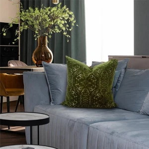 Pisani Emerald Geometric Pillow, 20x20 Square - Picture 1 of 1