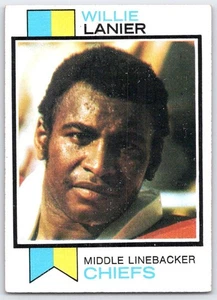Willie Lanier Chiefs 1973 Topps Football Card #410 Middle Linebacker - Picture 1 of 2