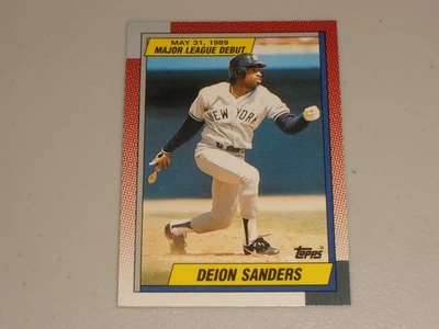 1990 Topps debut 1989 #108 Deion Sanders novato RC A Foto 1 de 2