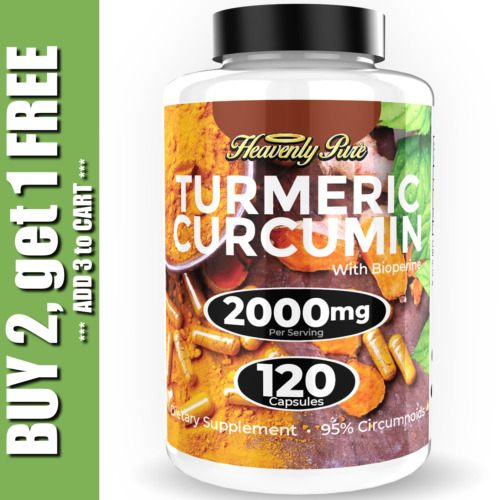 Turmeric Curcumin 2000 mg High Absorption Extra Strength Vegan Capsules 360 Ct
