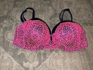 Victoria's Secret BH Gr. 34D blau pink sehr sexy Multi Way mehrere Optionen - Bild 1 von 4