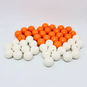 25x Balones de fútbol/fútbol de Lego genuinos blancos y 25x naranjas - Imagen 1 de 2