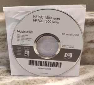 HP PSC 1500/1600 Macintosh Series Driver Disc Version 7.2 Q5888-10012 - Picture 1 of 1