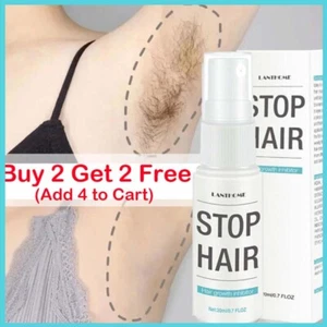 Natural Permanent Hair Removal Spray Painless Stop Hair Growth Inhibitor Remover - Picture 1 of 12