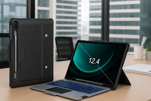 Nillkin Galaxy Tab Keyboard Case S9 FE+ 12.4" Backlit Trackpad S Pen Cover NEW - Photo 1/12