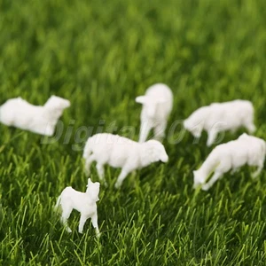 30pcs White Unpainted Model Sheep Farm Animals Train Scenery DIY Scale 1:87 - Picture 1 of 10