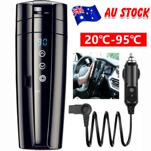 12V Heating Cup Travel Car Smart Temperature Control Coffee Mug Electric Kettle - Picture 1 of 12
