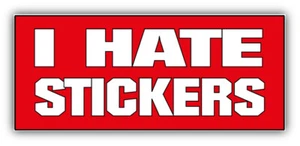 Calcomanía adhesiva para parachoques de coche I Hate - Imagen 1 de 1
