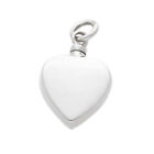New Sterling Silver Perfume or Memorial Ashes Heart Pendant Silver Unisex