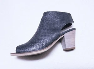 NIB Grey Open Toe 7 /4.5 GABOR Slingback Slides Mules Sandals 2.75" Heel $265 - Picture 1 of 12