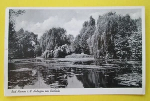 1954 Postcard BAD HAMM i.W. GERMANY  Anlagen Am Kurhaus  - Picture 1 of 2