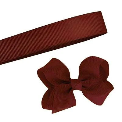 5 Yards Solid Burgundy Maroon Grosgrain Ribbon Yardage DIY Crafts Bows USA - Image 1 of 2