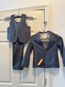 New Janie and Jack x Harlem Fashion Row Boys Suit And Vest Size 5 - Picture 1 of 8