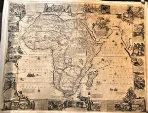 Africa Original Wall Map by Paolo Petrini.napoli C 1700 - Picture 1 of 2